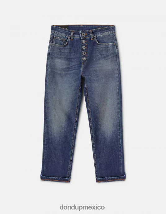 azul DONDUP mujer Vaqueros koons holgados de denim elástico vestir D0VXD109