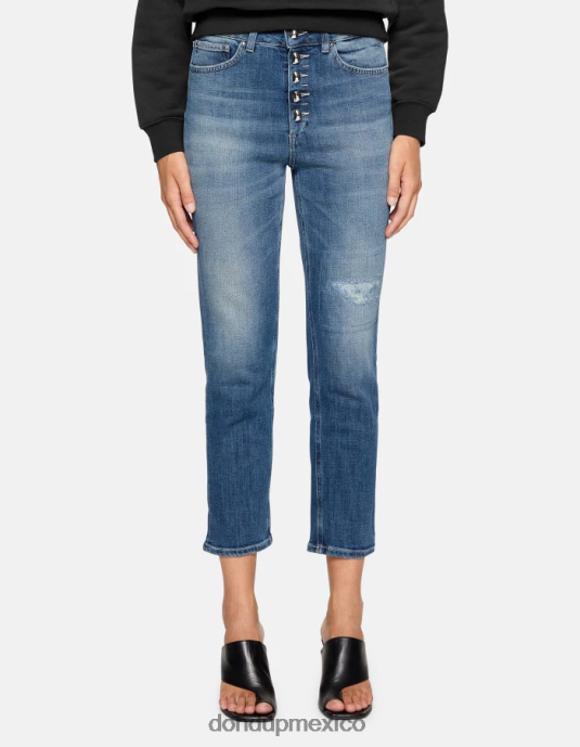 azul DONDUP mujer Vaqueros koons holgados de denim elástico vestir D0VXD111