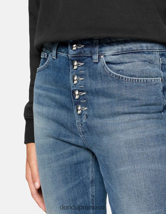 azul DONDUP mujer Vaqueros koons holgados de denim elástico vestir D0VXD111