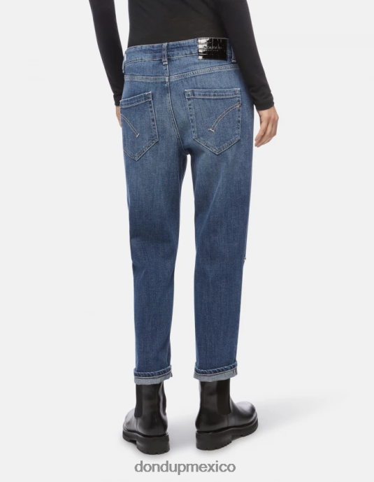 azul DONDUP mujer Vaqueros koons holgados de denim elástico vestir D0VXD113