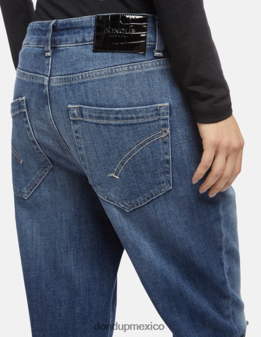 azul DONDUP mujer Vaqueros koons holgados de denim elástico vestir D0VXD113