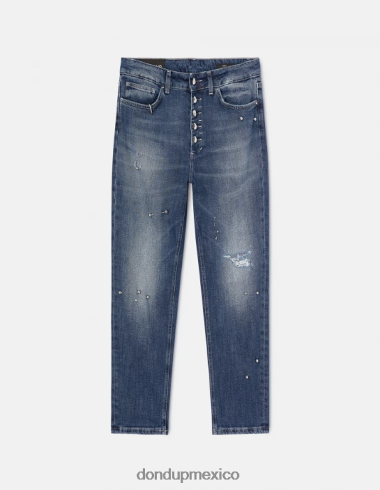 azul DONDUP mujer Vaqueros koons holgados de denim elástico vestir D0VXD113