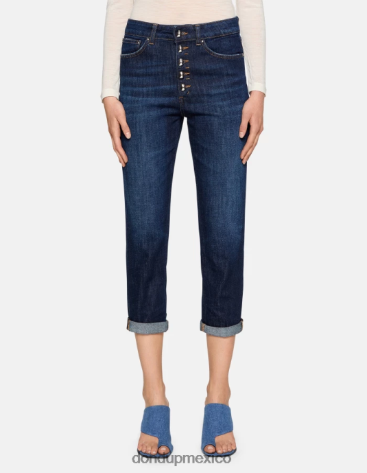 azul DONDUP mujer Vaqueros koons holgados de denim elástico vestir D0VXD19