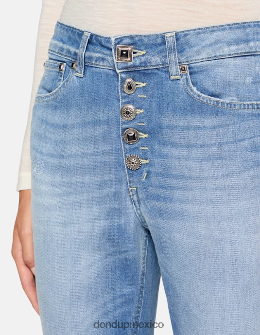 azul DONDUP mujer Vaqueros koons holgados de denim elástico vestir D0VXD90