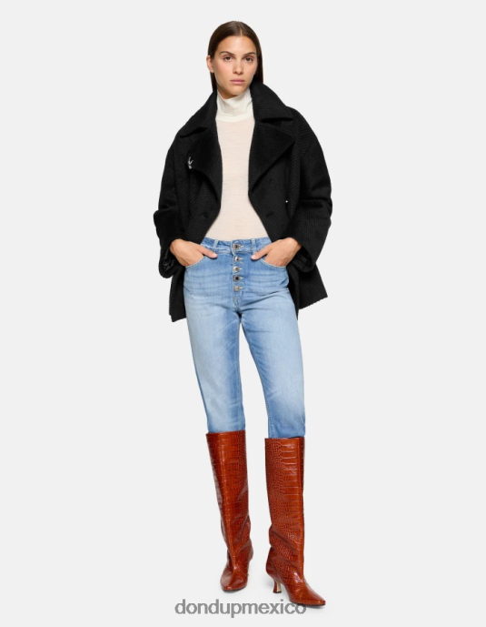 azul DONDUP mujer Vaqueros koons holgados de denim elástico vestir D0VXD90