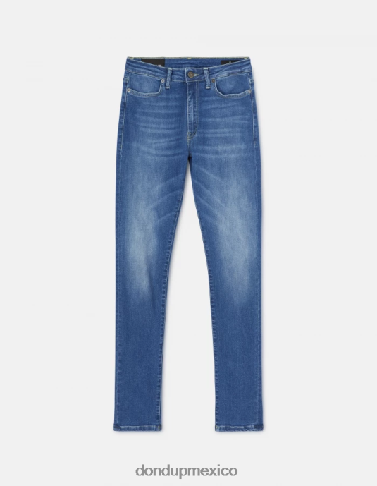 azul DONDUP mujer Vaqueros súper ajustados de 31 pulgadas Iris en denim elástico vestir D0VXD53
