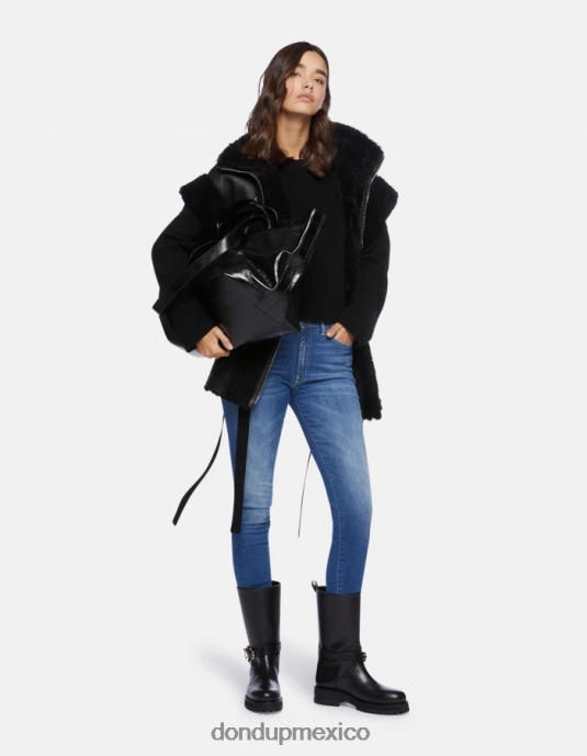 azul DONDUP mujer Vaqueros súper ajustados de 31 pulgadas Iris en denim elástico vestir D0VXD53