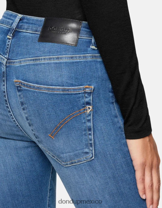 azul DONDUP mujer Vaqueros súper ajustados iris en denim elástico vestir D0VXD38