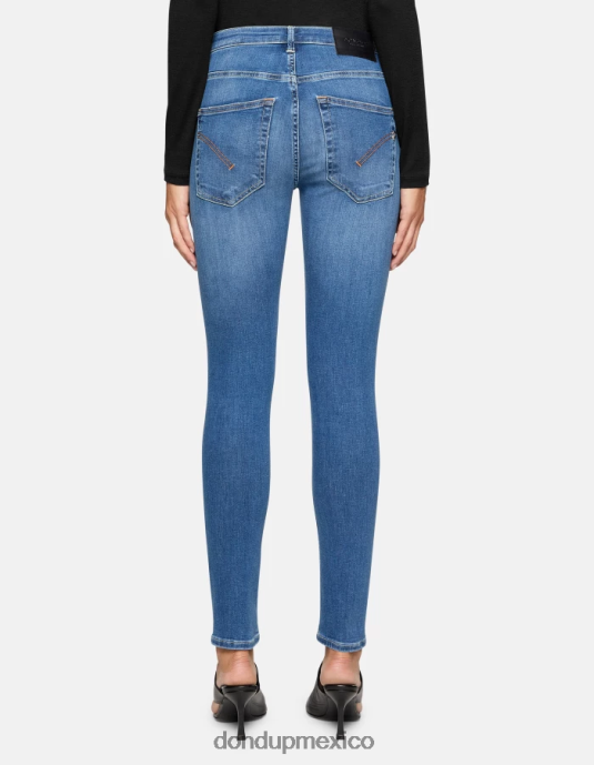 azul DONDUP mujer Vaqueros súper ajustados iris en denim elástico vestir D0VXD38