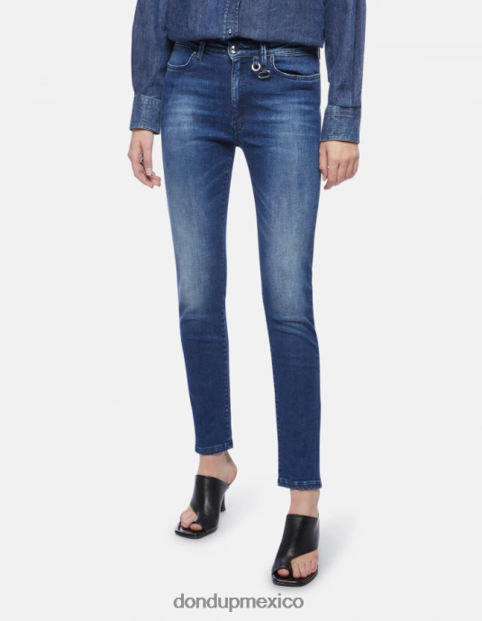 azul DONDUP mujer Vaqueros súper ajustados iris en denim elástico vestir D0VXD60