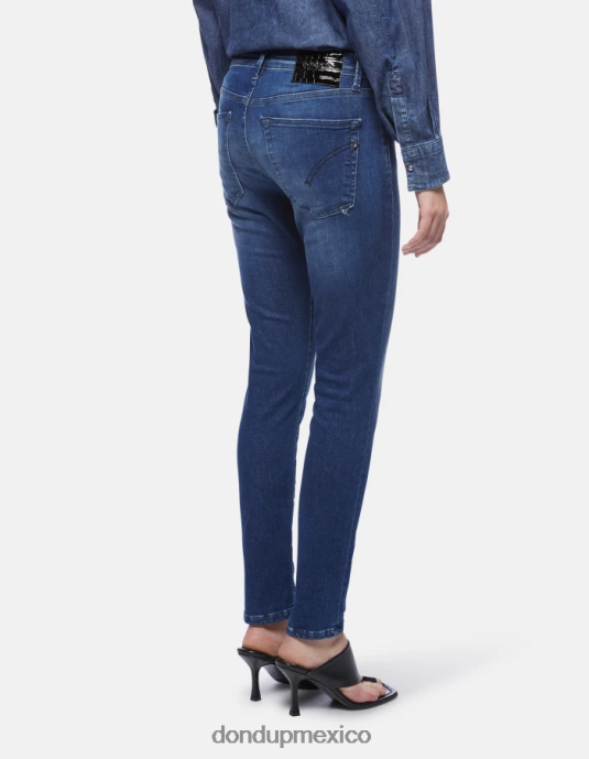 azul DONDUP mujer Vaqueros súper ajustados iris en denim elástico vestir D0VXD60