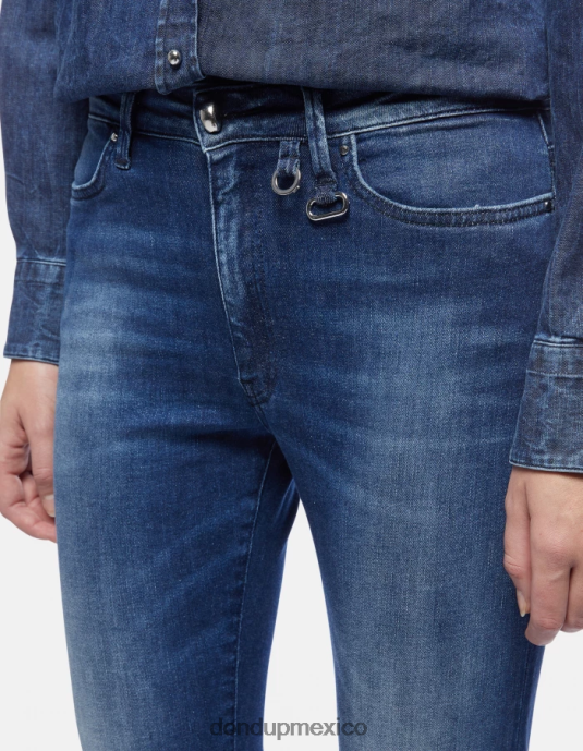 azul DONDUP mujer Vaqueros súper ajustados iris en denim elástico vestir D0VXD60