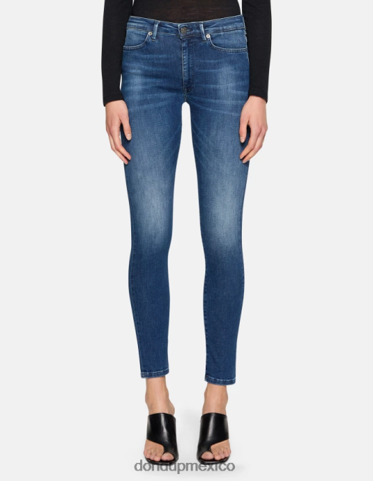 azul DONDUP mujer Vaqueros súper ajustados iris en denim elástico vestir D0VXD68