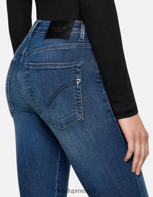 azul DONDUP mujer Vaqueros súper ajustados iris en denim elástico vestir D0VXD68