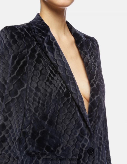 azul DONDUP mujer blazer de mezclilla con botonadura sencilla vestir D0VXD387