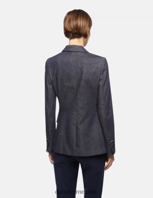 azul DONDUP mujer blazer de mezclilla con doble botonadura vestir D0VXD379