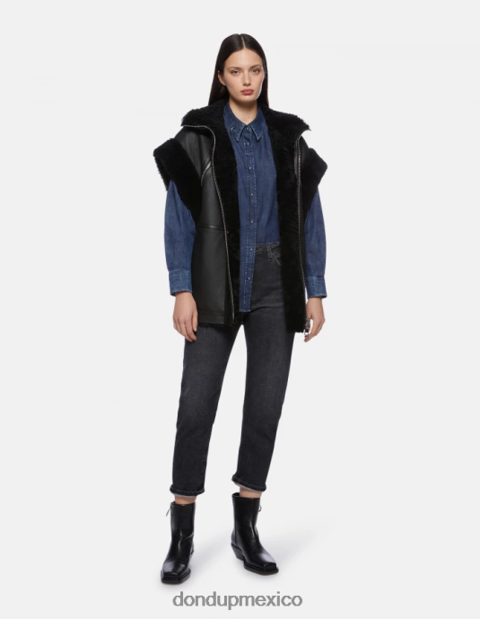 azul DONDUP mujer camisa de mezclilla de gran tamaño vestir D0VXD252