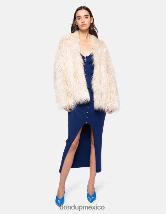 azul DONDUP mujer falda midi de viscosa vestir D0VXD406