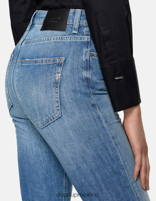azul DONDUP mujer jeans cindy regular fit de mezclilla rígida vestir D0VXD20