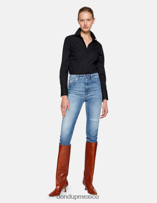 azul DONDUP mujer jeans cindy regular fit de mezclilla rígida vestir D0VXD20