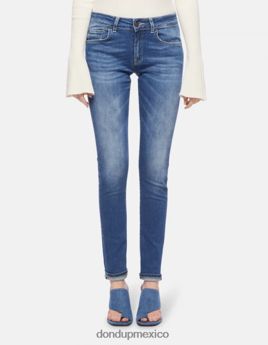 azul DONDUP mujer jeans gaia de denim elástico súper ajustados vestir D0VXD48