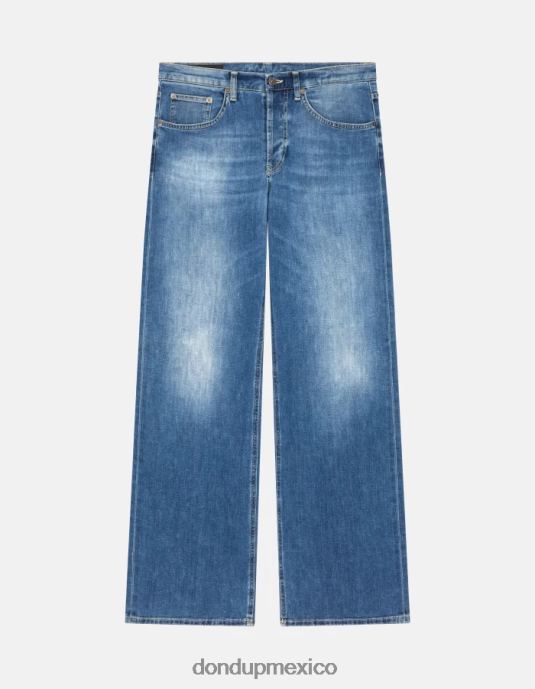 azul DONDUP mujer jeans jacklyn de mezclilla elástica con pernera ancha vestir D0VXD39