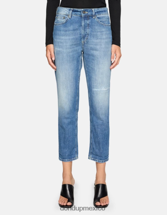 azul DONDUP mujer jeans koons holgados y rígidos de mezclilla vestir D0VXD93