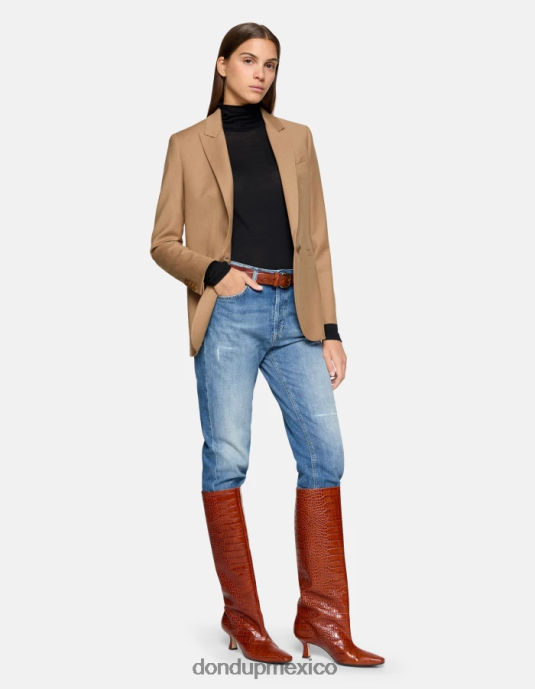 azul DONDUP mujer jeans koons holgados y rígidos de mezclilla vestir D0VXD93