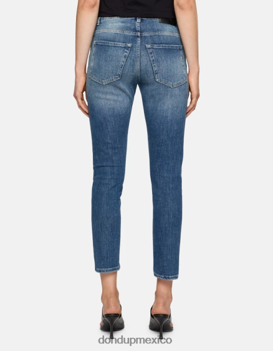azul DONDUP mujer jeans mila carrot fit de denim elástico vestir D0VXD27