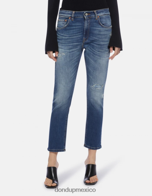 azul DONDUP mujer jeans mila carrot fit de denim elástico vestir D0VXD76