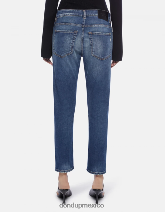 azul DONDUP mujer jeans mila carrot fit de denim elástico vestir D0VXD76
