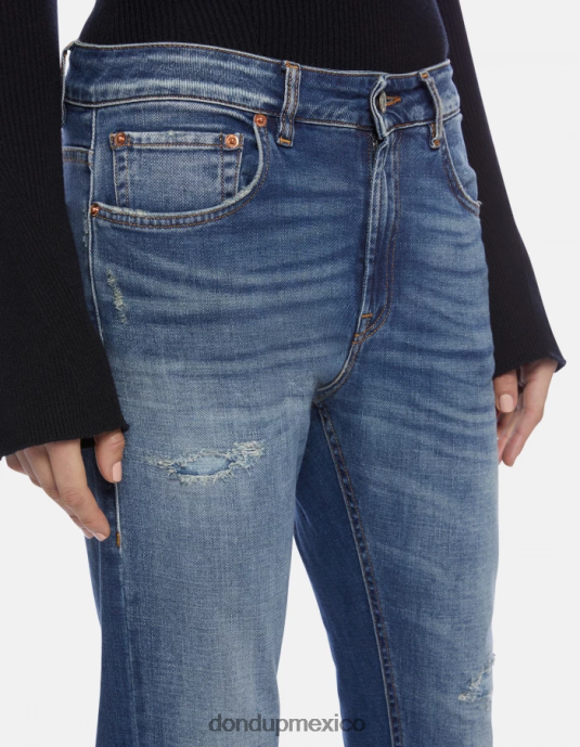 azul DONDUP mujer jeans mila carrot fit de denim elástico vestir D0VXD76