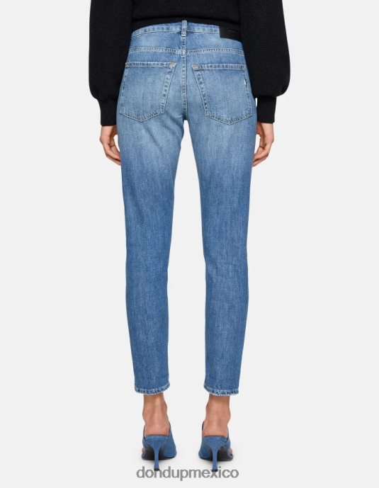 azul DONDUP mujer jeans mila carrot-fit de denim rígido vestir D0VXD47