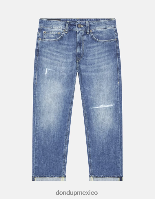 azul DONDUP mujer jeans mila carrot-fit de denim rígido vestir D0VXD47