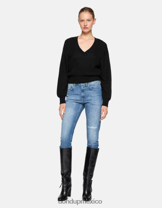 azul DONDUP mujer jeans mila carrot-fit de denim rígido vestir D0VXD47