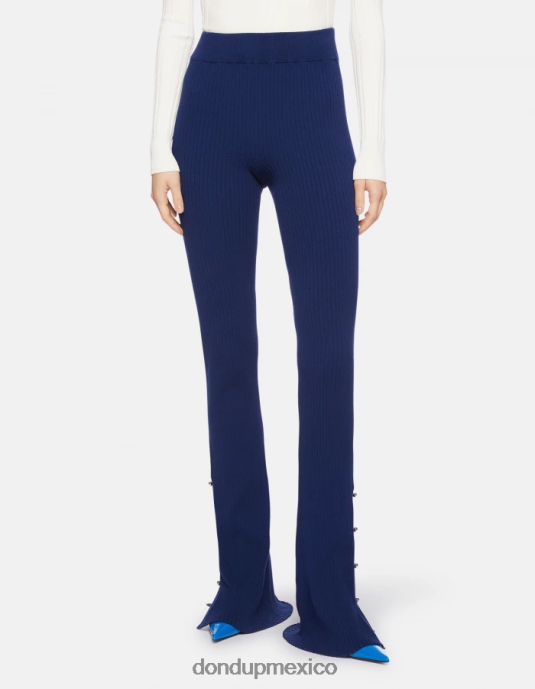 azul DONDUP mujer pantalones bootcut de viscosa vestir D0VXD219