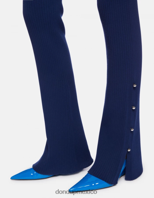 azul DONDUP mujer pantalones bootcut de viscosa vestir D0VXD219