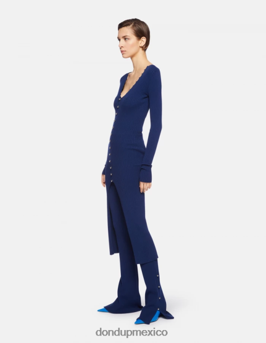 azul DONDUP mujer pantalones bootcut de viscosa vestir D0VXD219
