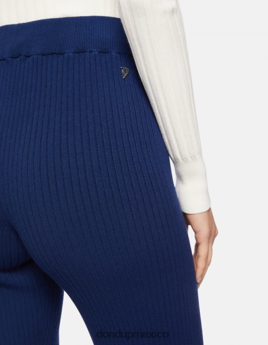 azul DONDUP mujer pantalones bootcut de viscosa vestir D0VXD219