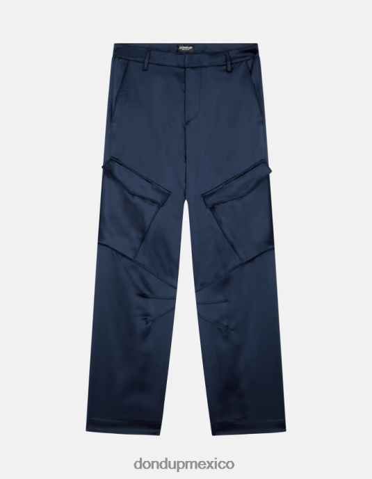 azul DONDUP mujer pantalones camila holgados de satén vestir D0VXD199