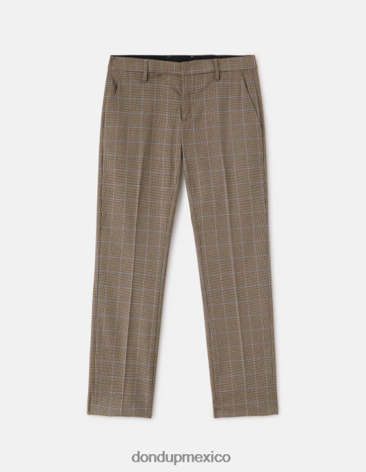 azul DONDUP mujer pantalones kasya regular fit de pata de gallo vestir D0VXD174