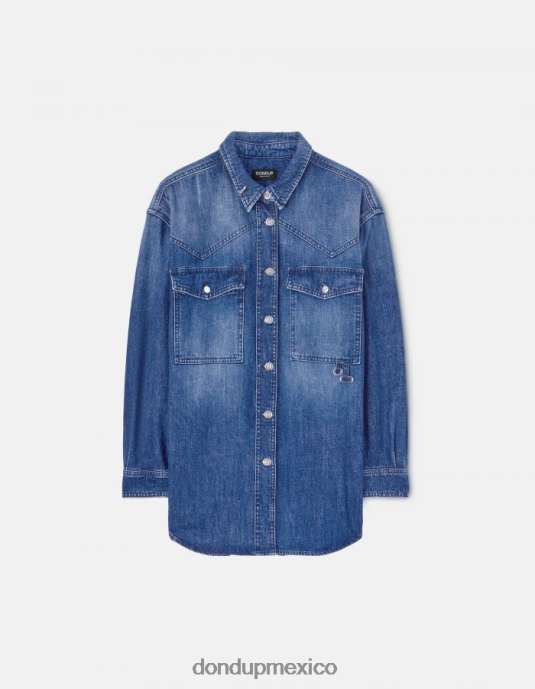 azul DONDUP mujer sobrecamisa vaquera vestir D0VXD255