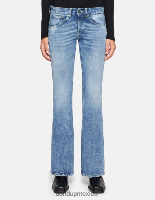 azul DONDUP mujer vaqueros Betty de denim rígido con corte bootcut vestir D0VXD67