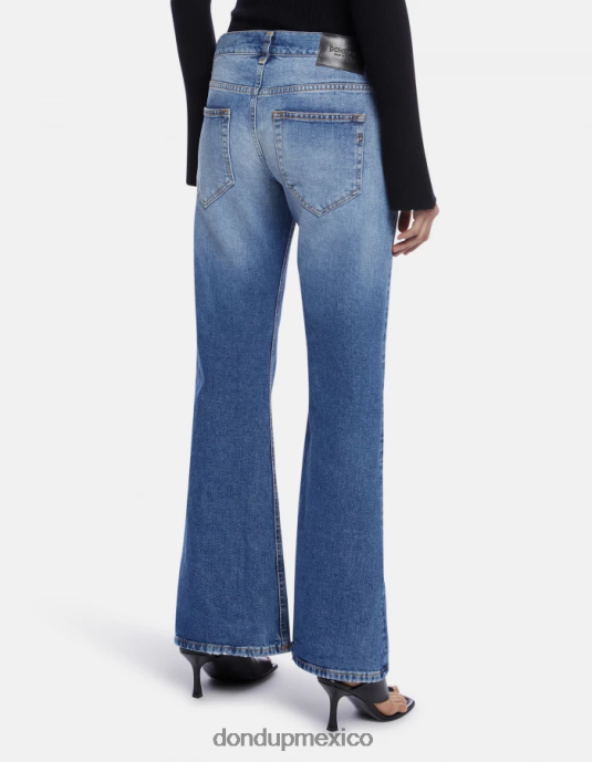 azul DONDUP mujer vaqueros Betty de denim rígido con corte bootcut vestir D0VXD89