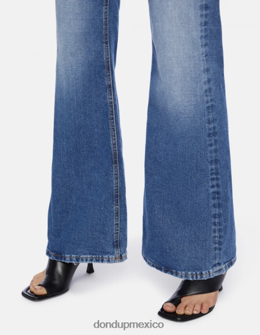 azul DONDUP mujer vaqueros Betty de denim rígido con corte bootcut vestir D0VXD89
