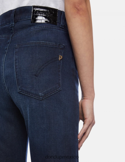 azul DONDUP mujer vaqueros anchos de denim elástico color ámbar vestir D0VXD101