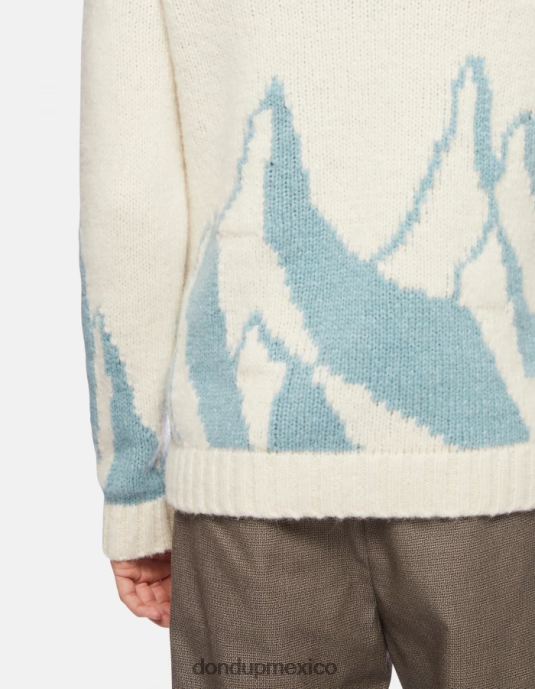 azul claro DONDUP hombres suéter de alpaca con cuello redondo vestir D0VXD874