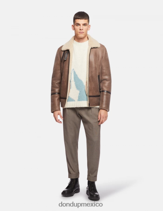 azul claro DONDUP hombres suéter de alpaca con cuello redondo vestir D0VXD874