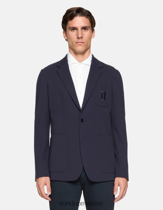 azul oscuro DONDUP hombres blazer de punto con botonadura simple vestir D0VXD925