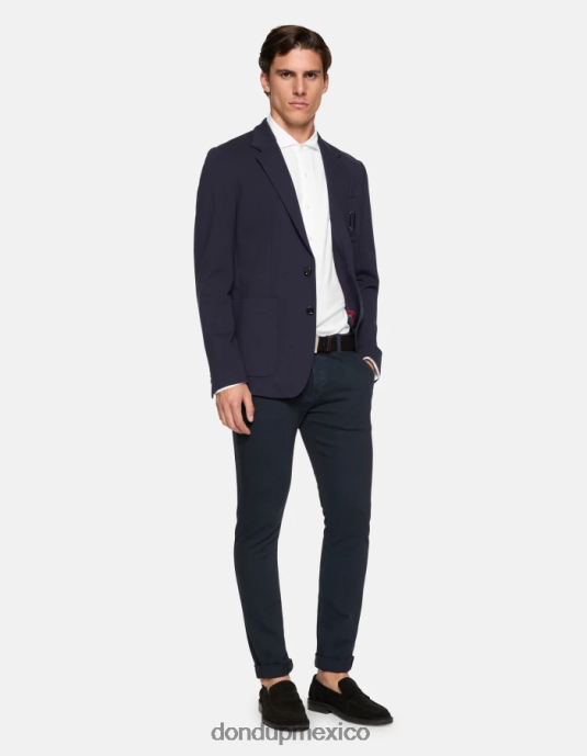 azul oscuro DONDUP hombres blazer de punto con botonadura simple vestir D0VXD925